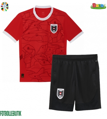 Österrike Hemmaställ Barn EM 2024 Kortärmad (+ Korta byxor)